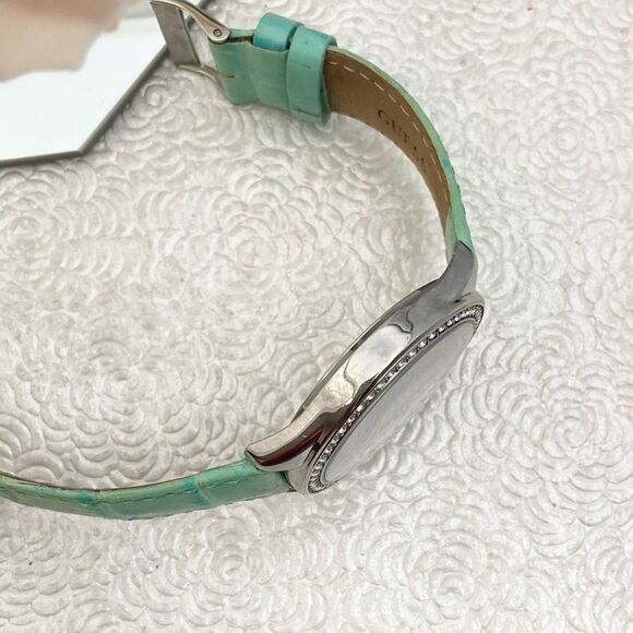 Guess Crystal Accented Bezel and Dial Large Face Watch with Leather Strap - Picture 10 of 15